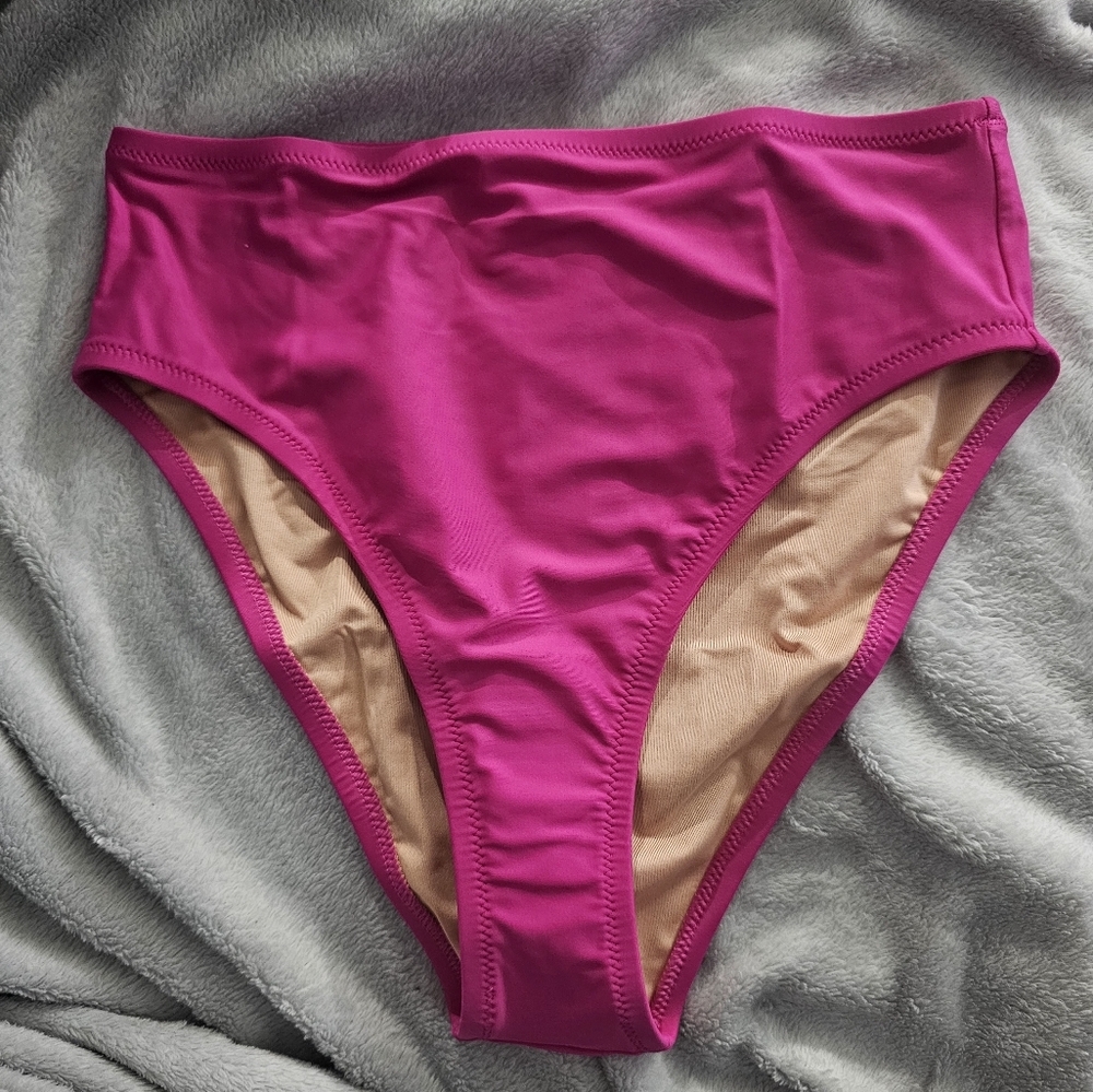 NWT - J.Crew Hallie Bikini Bottom - Radiant Fuchsia